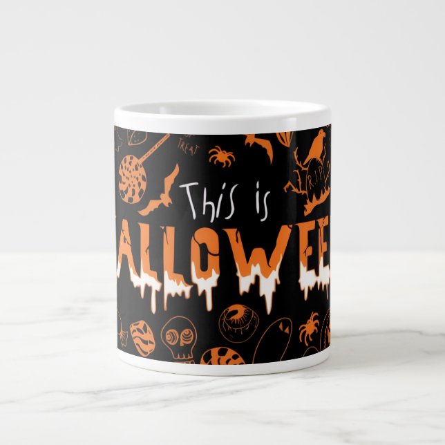 "This is Halloween – Spooky Style for the Bold🎃" Jumbo Mugg (Framsidan)