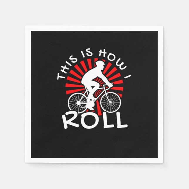 This Is How I Roll Cyclist Cycling Bicycle Bike Pappersservett (Framsidan)