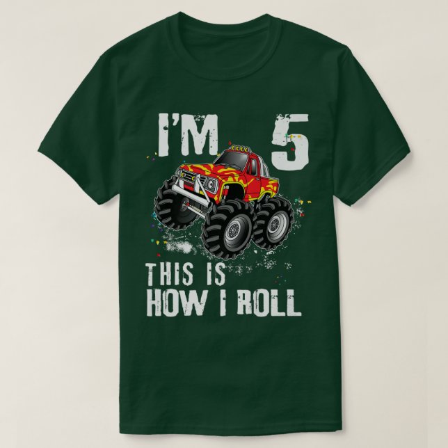 This is How I Roll Monster Truck 6 Yrs 6th Birthda T Shirt (Design framsida)