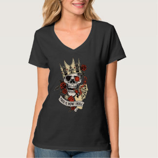 This Is How I Roll poker casino gambling skull ret T Shirt