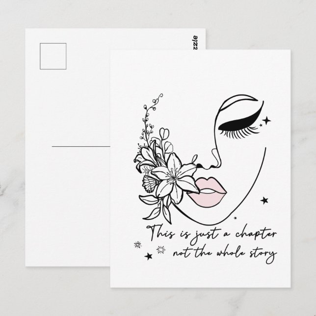 This is Just a Chapter Positive Quote  Vykort (Fram/baksida)