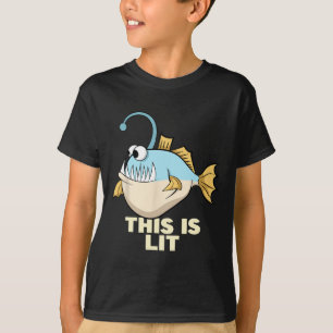 This Is Lit Marulk Monster Fiske Fiskare T Shirt