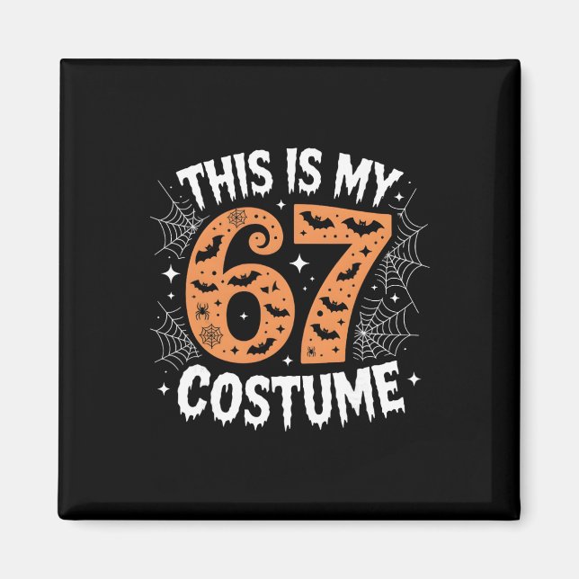 This Is My 67 Costume Lazy Brainrot Meme 67 Funny  Magnet (Framsidan)