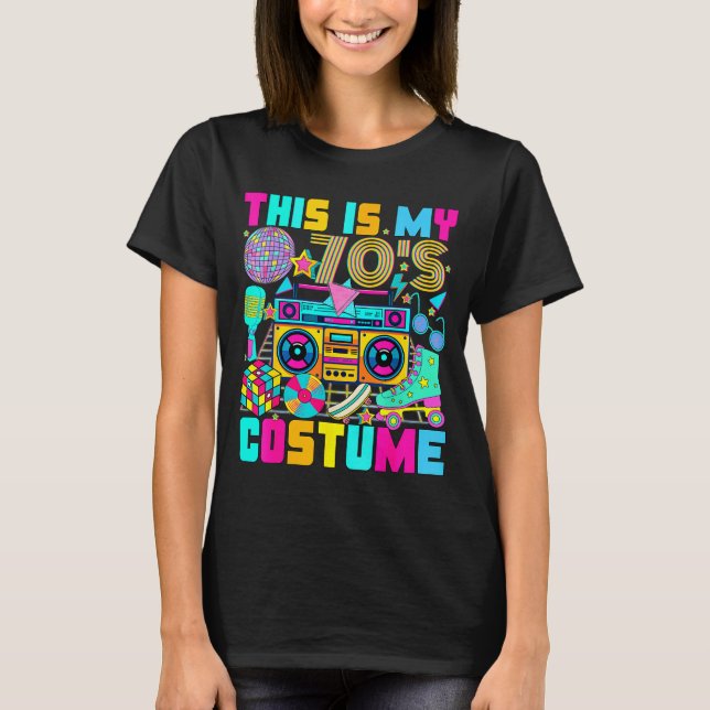 This Is My 70s Costume 1970s Party 70's Outfit Men T Shirt (Framsida)