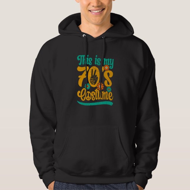 This Is My 70s Costume 70s Outfit For Women & Men  Hoodie (Framsida)