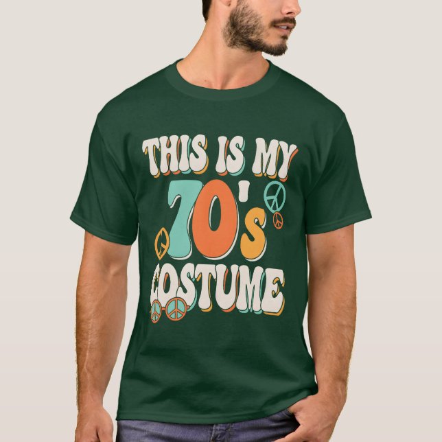 This Is My 70s Costume Groovy Peace Hippie 70s ret T Shirt (Framsida)