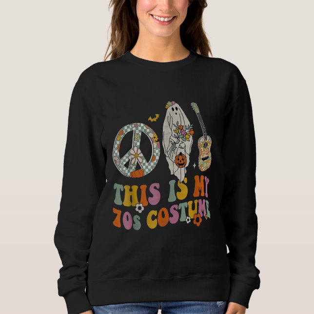 This is My 70s Costume Halloween Peace Hippie Retr T Shirt (Framsida)