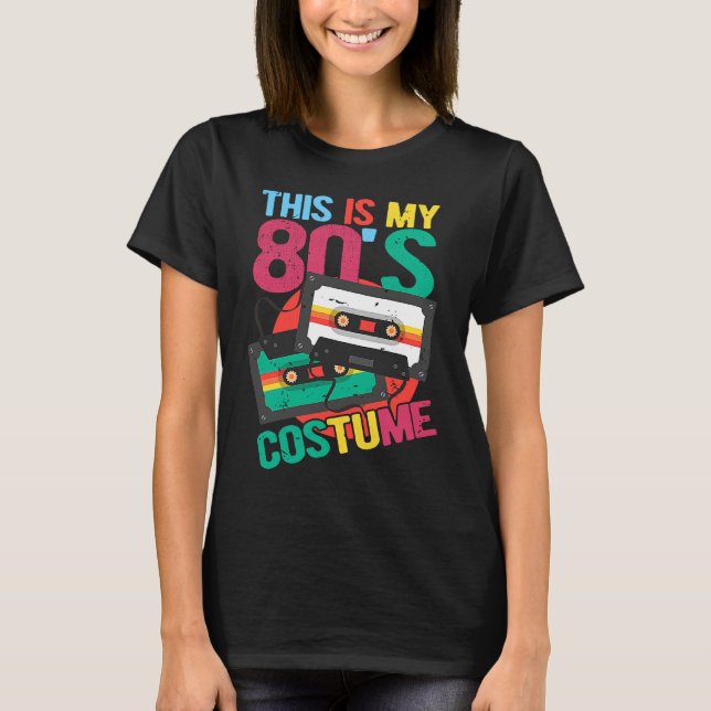 This Is My 80's Costume  Cassette 80's Music T Shirt (Framsida)