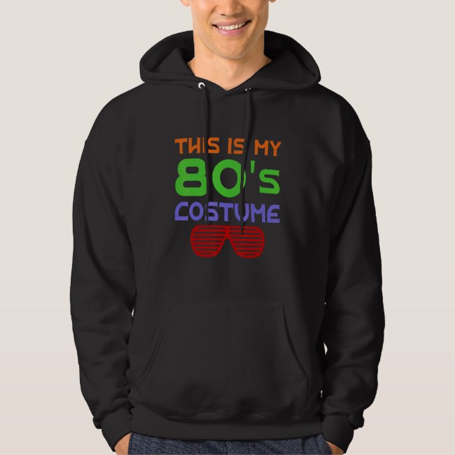 This is My 80s Costume Mp3 CD Player Roller Skatin Hoodie (Framsida)