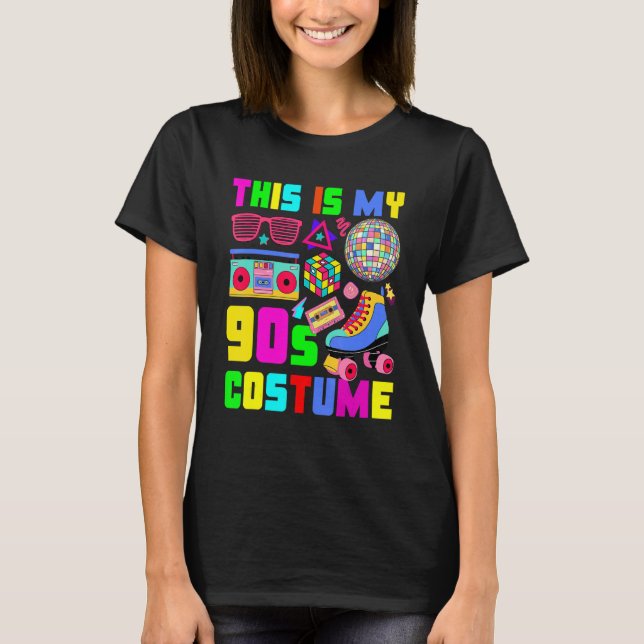 This Is My 90s Costume 1990s 90's Party Halloween  T Shirt (Framsida)