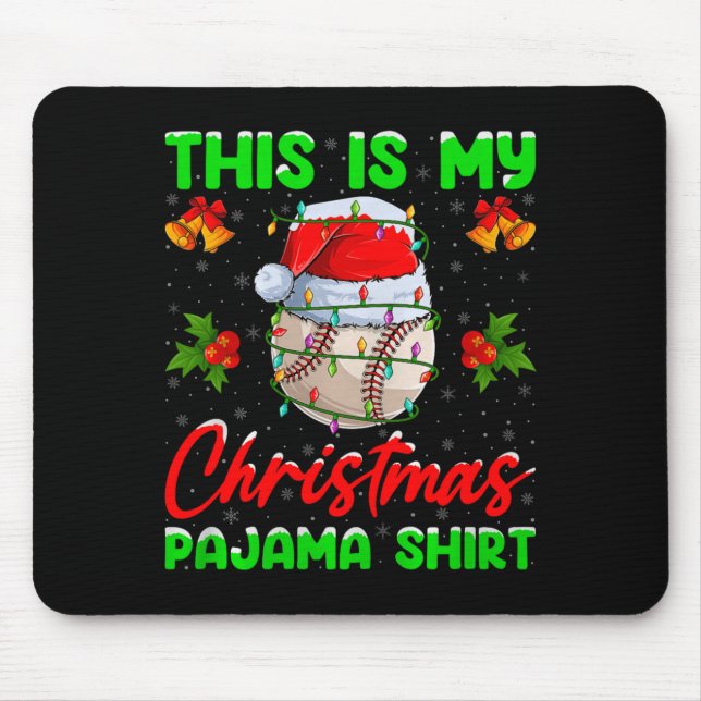 This Is My Baseball Christmas Pajamas Funny Baseba Musmatta (Framsidan)