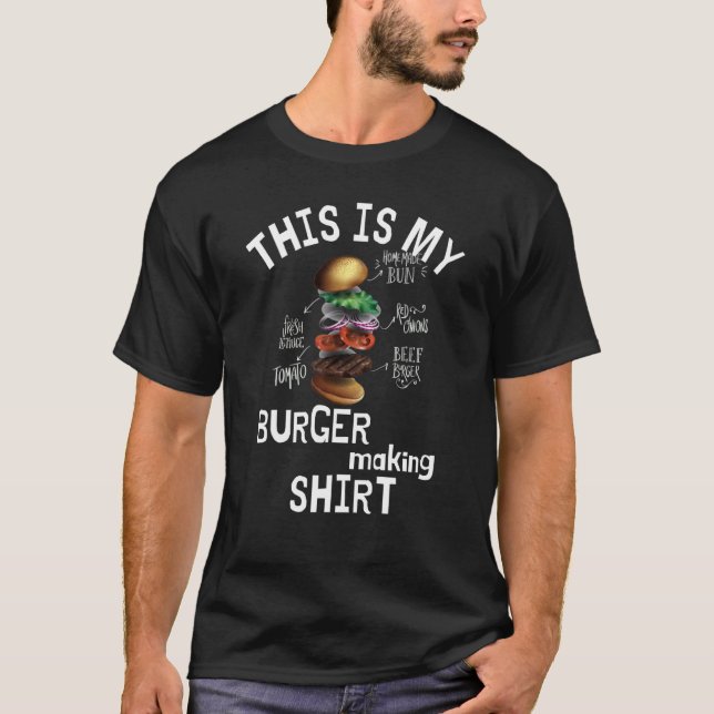 This Is My Burger   Hamburger Cheeseburger Ingredi T Shirt (Framsida)