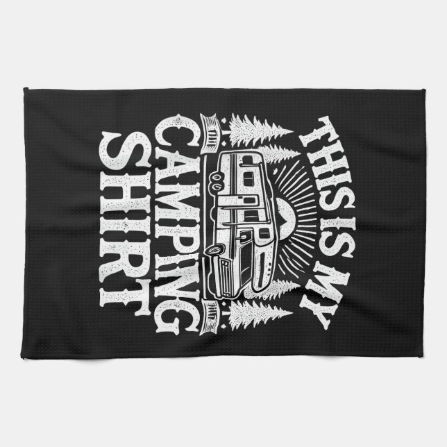 This Is My Camping Funny Camper Kökshandduk (Horisontell)