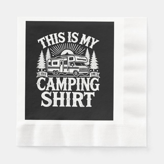 This Is My Camping Funny Camper Pappersservett (Framsidan)