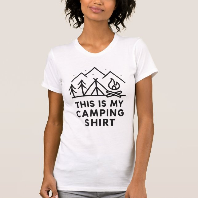 This Is My Camping Shirt Hiking Campfire Camper T (Framsida)