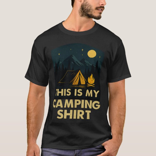 This Is My Camping Shirt Hiking Campfire Camper T (Framsida)