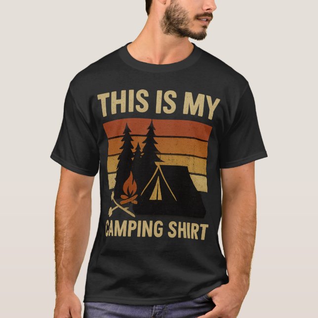This Is My Camping Shirt Hiking Campfire Camper T Shirt (Framsida)