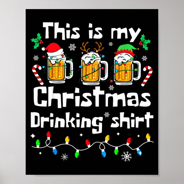This Is My Christmas Beer Drinking Funny Party Xma Poster (Framsidan)