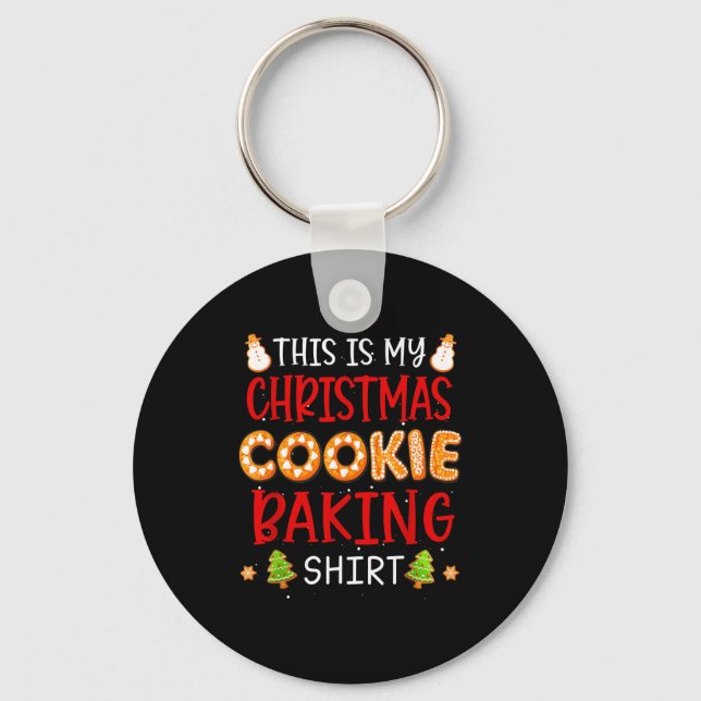 This Is My Christmas Cookie Baking Shirt Xmas Holi Nyckelring (Framsida)