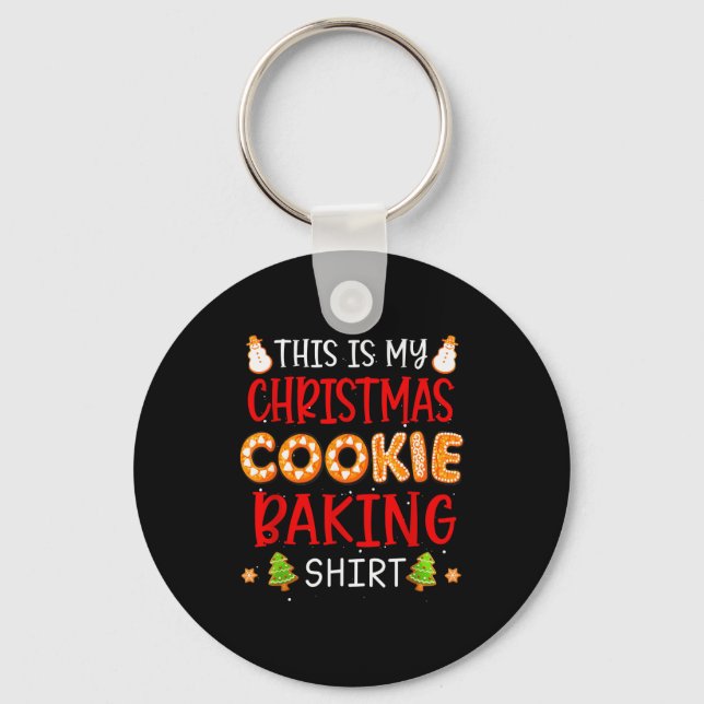 This Is My Christmas Cookie Baking Shirt Xmas Holi Nyckelring (Framsida)