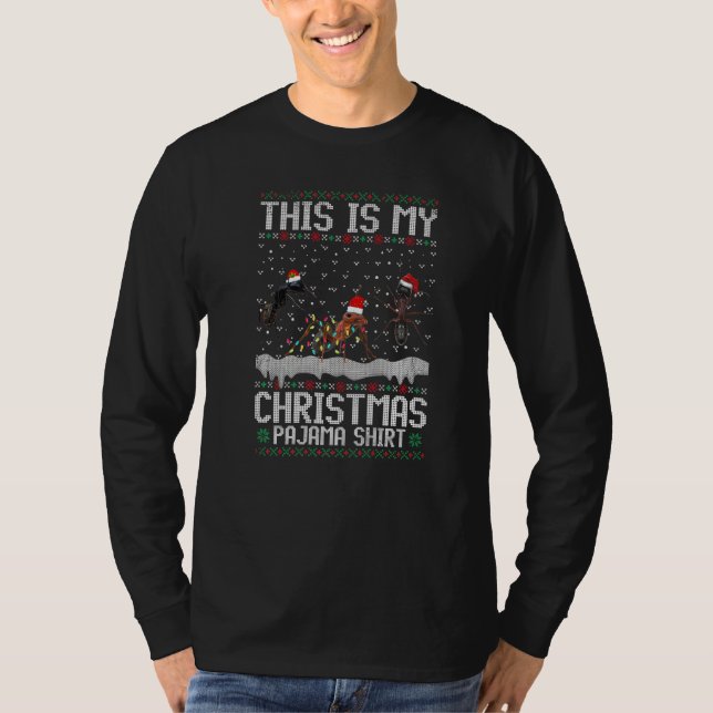 This Is My Christmas Lights Pajama Ant  Xmas T Shirt (Framsida)