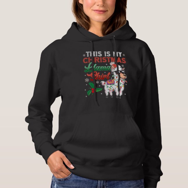 This Is My Christmas Llama   Llama Christmas T Shirt (Framsida)