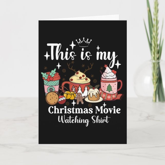 This Is My Christmas Movie Watching Shirt Family M Kort (Framsida)