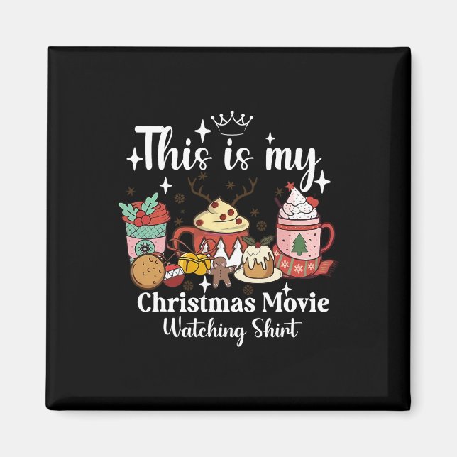 This Is My Christmas Movie Watching Shirt Family M Magnet (Framsidan)