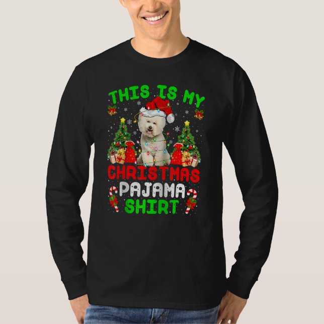 This Is My Christmas Pajama  Bichon Frise Dog Chri T Shirt (Framsida)