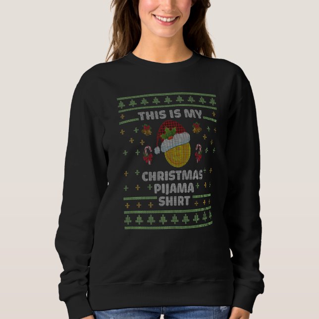 This Is My Christmas Pajama  Bitcoin Santa Hat T Shirt (Framsida)