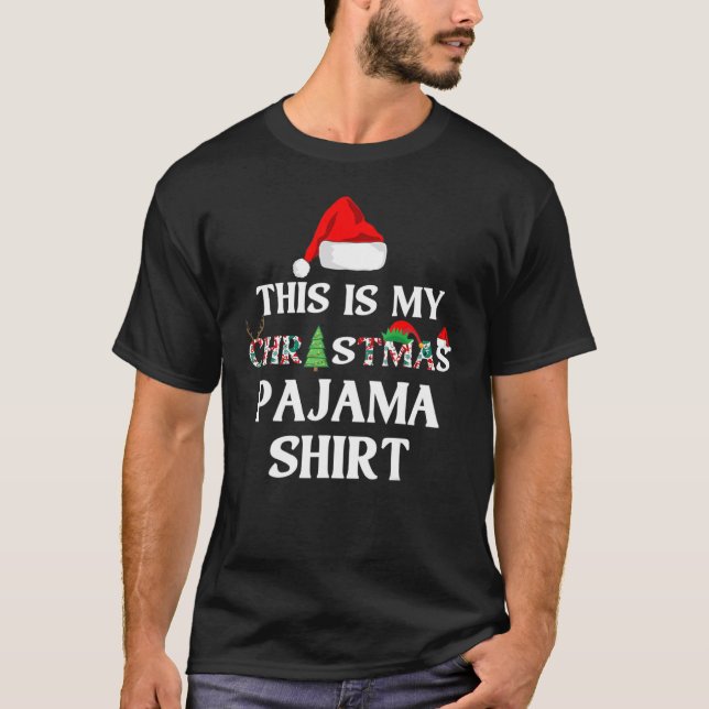 This is My Christmas Pajama   Christmas love T Shirt (Framsida)