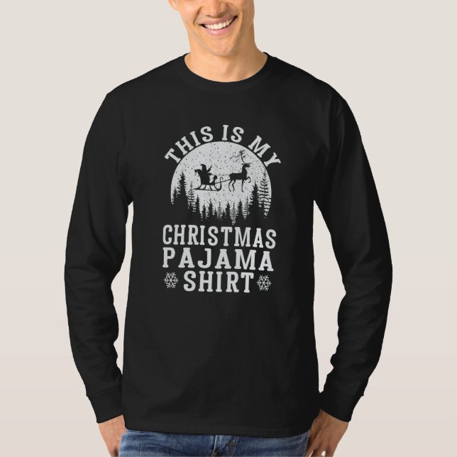 This Is My Christmas Pajama   Christmas Xmas Party T Shirt (Framsida)