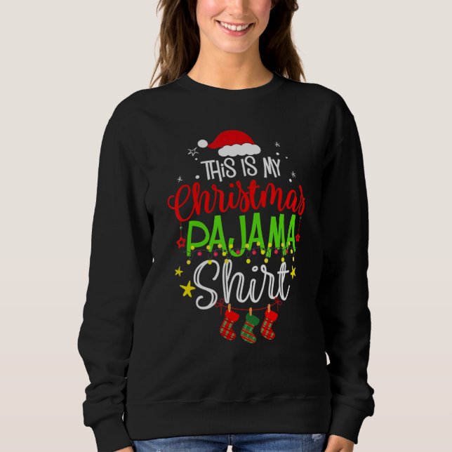 This Is My Christmas Pajama  Family Matching Xmas  T Shirt (Framsida)