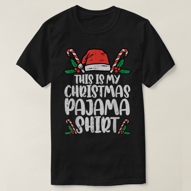 This Is My Christmas Pajama  Funny Xmas PJs Men Wo T Shirt (Design framsida)