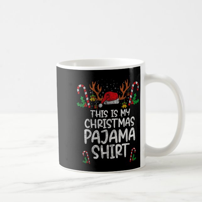 This Is My Christmas Pajama Funny Xmas Pjs Men Wom Kaffemugg (Höger)