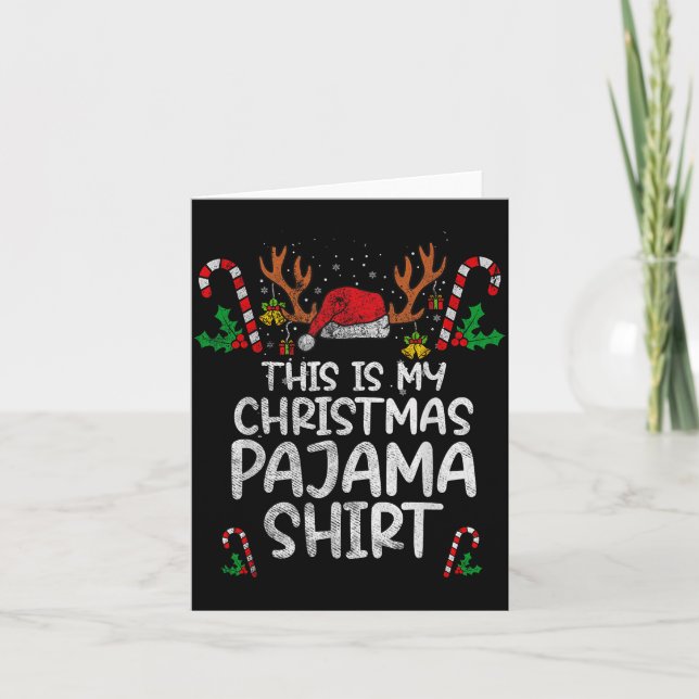 This Is My Christmas Pajama Funny Xmas Pjs Men Wom Kort (Framsida)