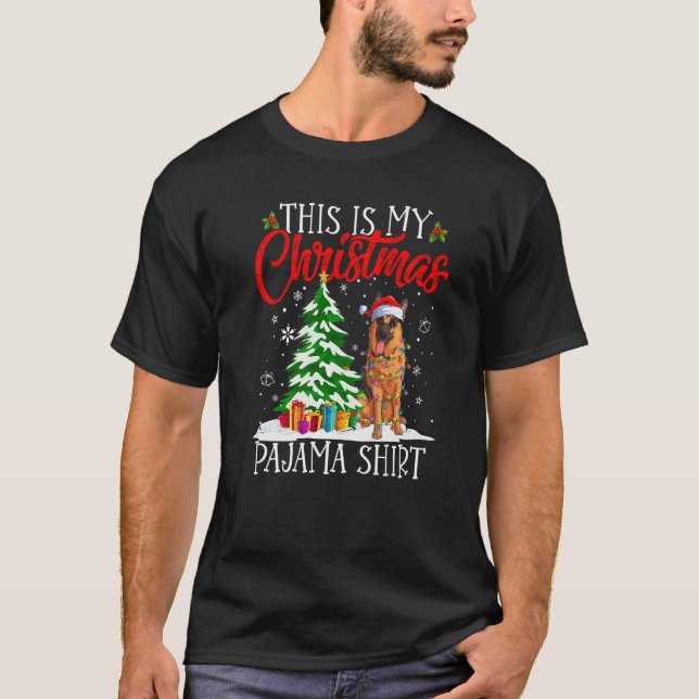This Is My Christmas Pajama German Shepherd Christ T Shirt (Framsida)