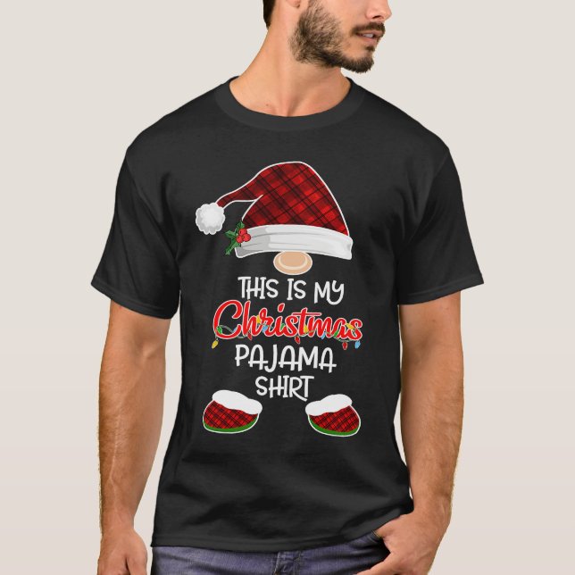 This Is My Christmas Pajama  Gnome Christmas Red P T Shirt (Framsida)