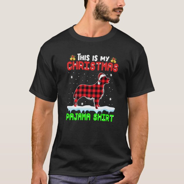 This Is My Christmas Pajama  Golden Retriever Dog T Shirt (Framsida)