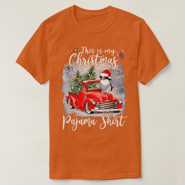 This Is My Christmas Pajama Japanese Chin Xmas Dog T Shirt (Design framsida)