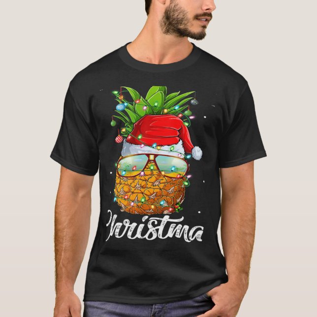 This Is My Christmas Pajama  Lighting Pineapple Xm T Shirt (Framsida)