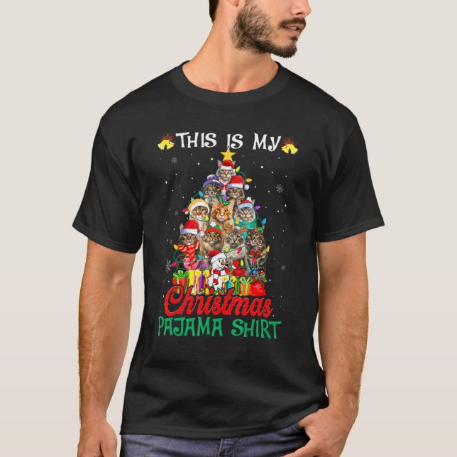 This Is My Christmas Pajama  Maine Coon Tree T Shirt (Framsida)