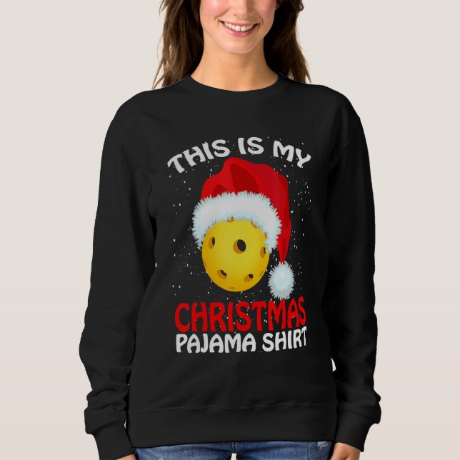 This Is My Christmas Pajama Pickleball Pickleball  T Shirt (Framsida)