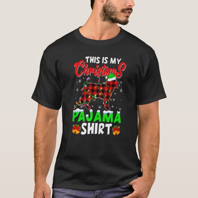 This Is My Christmas Pajama Santa Bernese Mountain T Shirt (Framsida)