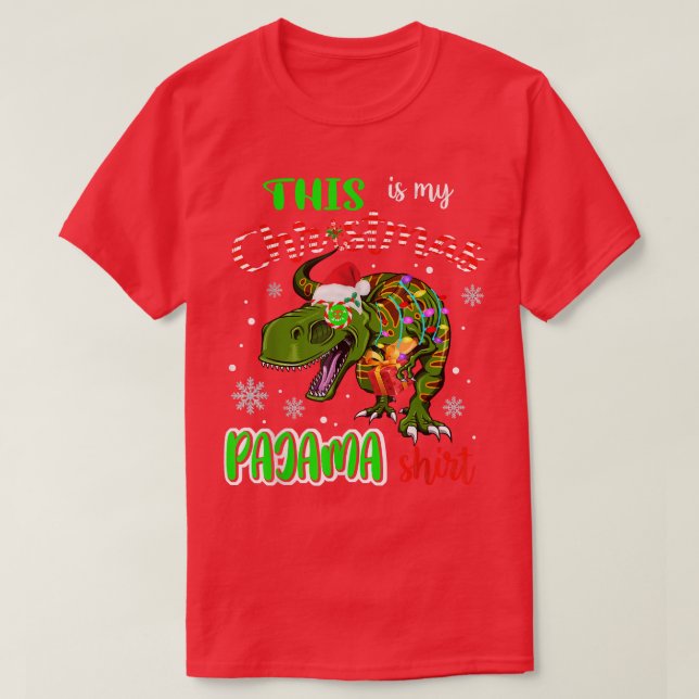 This Is My Christmas Pajama Santa TRe Xmas Light F T Shirt (Design framsida)