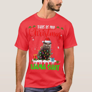This Is My Christmas Pajama Santa Xmas Lights Ott T Shirt
