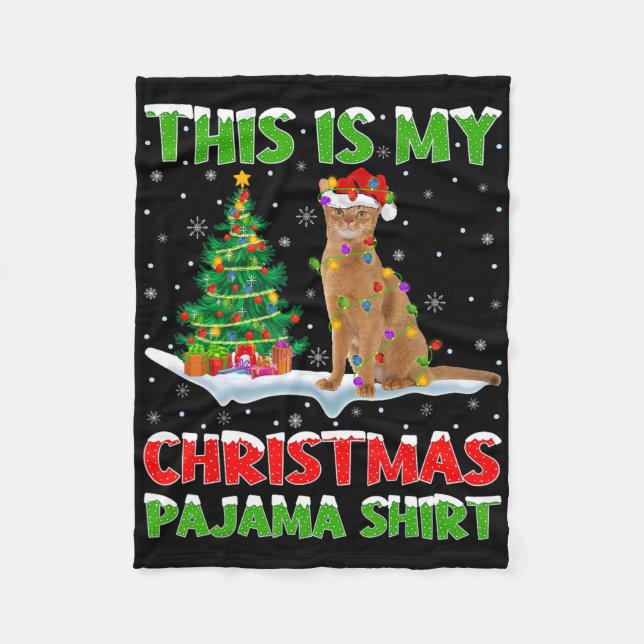 This Is My Christmas Pajama Shirt Christmas  Fleecefilt (Framsidan)