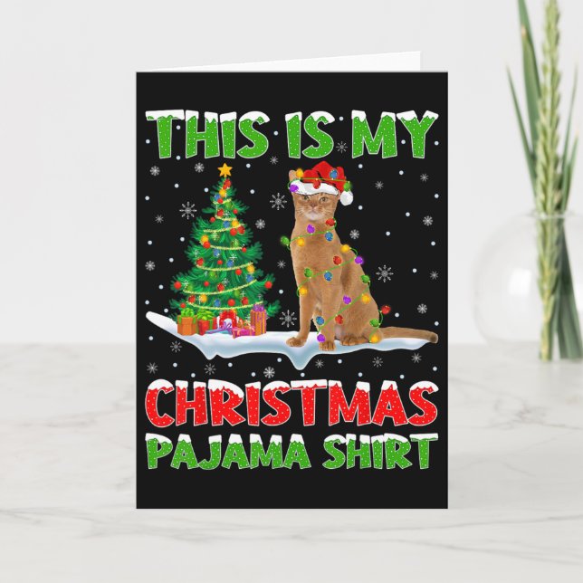 This Is My Christmas Pajama Shirt Christmas  Kort (Framsida)