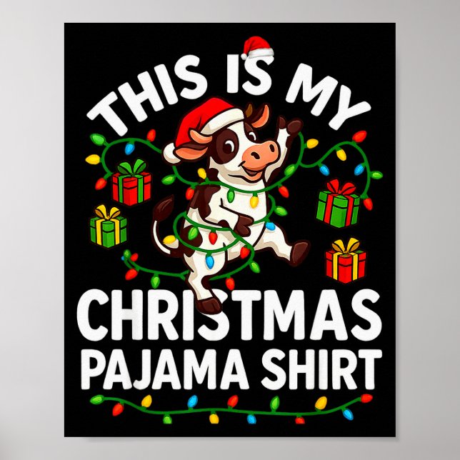 This Is My Christmas Pajama Shirt Funny Christmas  Poster (Framsidan)
