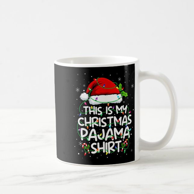This Is My Christmas Pajama Shirt Funny Xmas Pjs M Kaffemugg (Höger)
